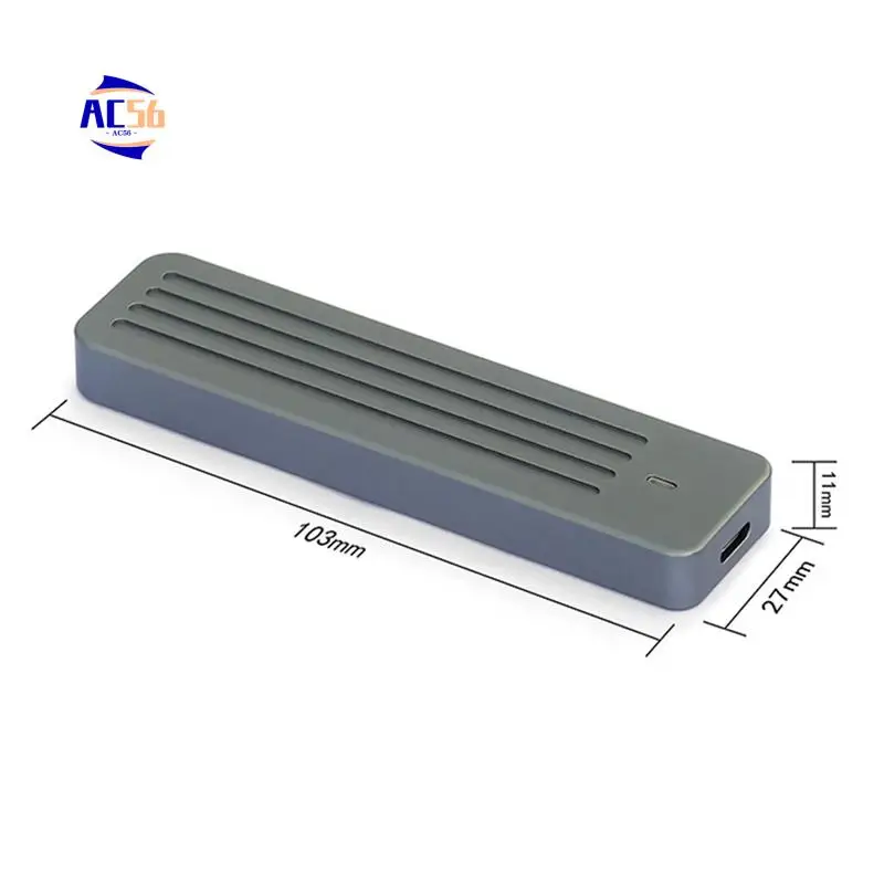 

AC56-M.2 Aluminium SSD Box , Support Nvme/NGFF SATA TYPE-C USB3.2 GEN2 Aluminum 10G Dual Agreement