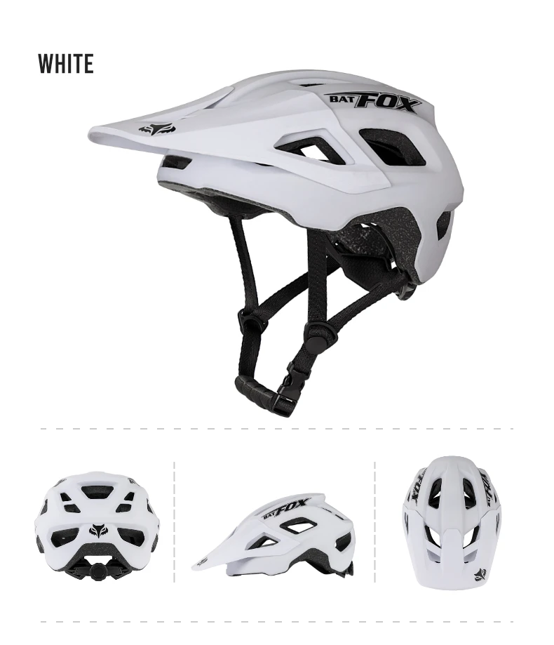 BATFOX Fahrradhelm Herren Fahrradhelm MTB Casco Bicicleta Mountainbike Casco Ciclismo Hombre Matt Schwarz Fahrradhelme – Detail 40