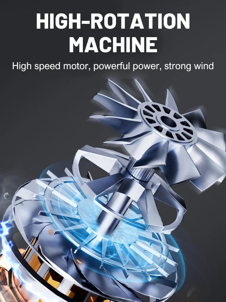 Turbo jetventilator 30.000 RPM Mini Turbo Fan Elektrische Air Duster Verstelbare windsnelheid Turbo Gewelddadige Blower Oplaadbaar Met batterij