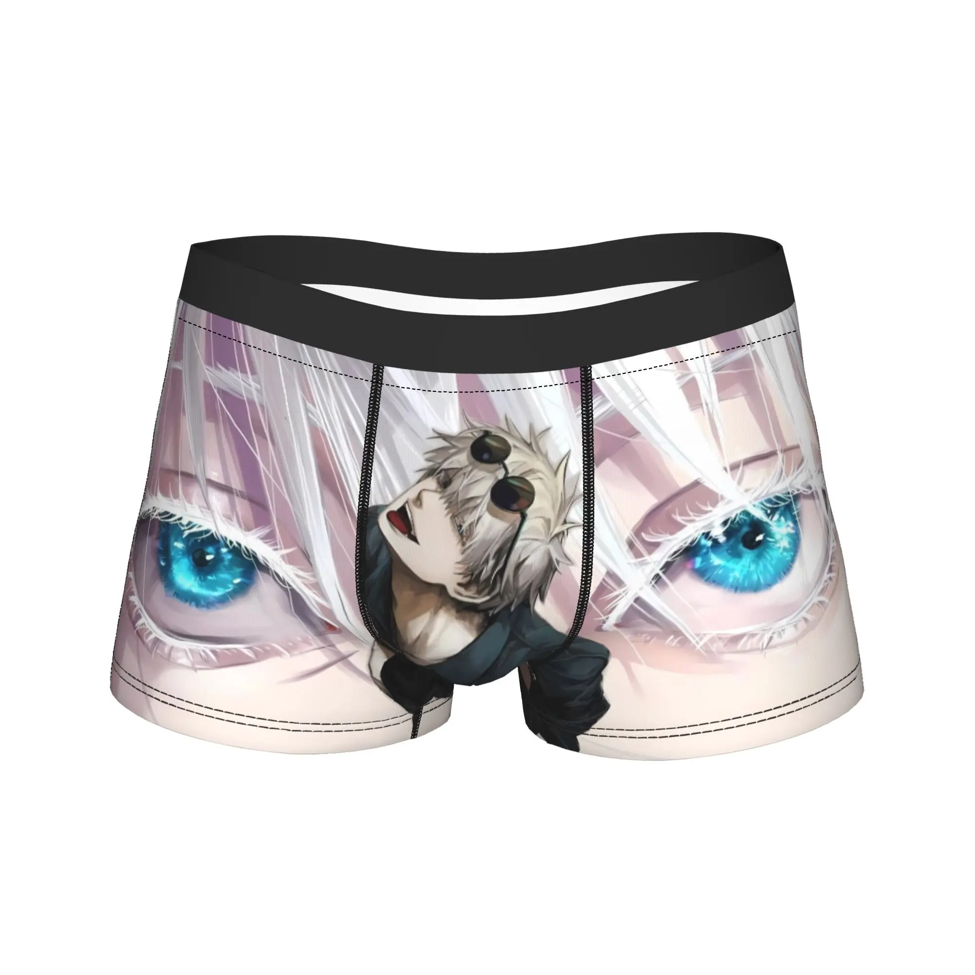 Satoru Gojo Group Comic Panel Boxer Shorts Jujutsus Kaisens 3D Pouch Underwear Quality Boxer Brief Man Underpants Large Size