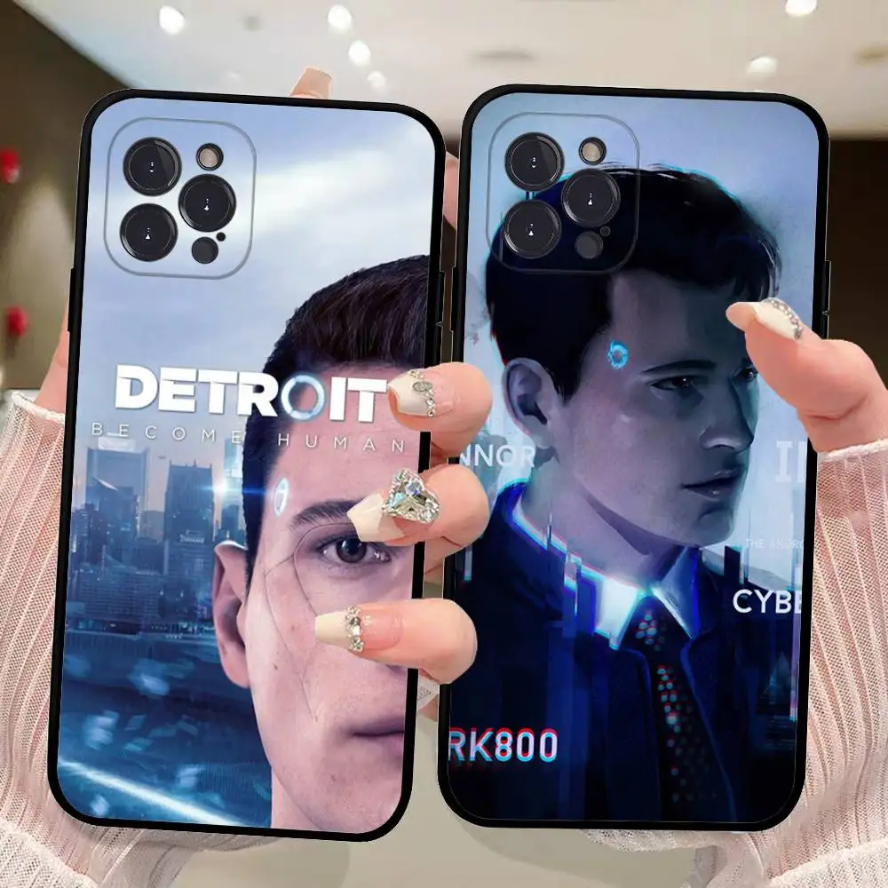 حافظة هاتف كلاسيكية RPG Game D-Detroit لهاتف آيفون 16 15 14 13 12 11 17 Pro Max Simplicity Back حافظة ناعمة من البولي يوريثان