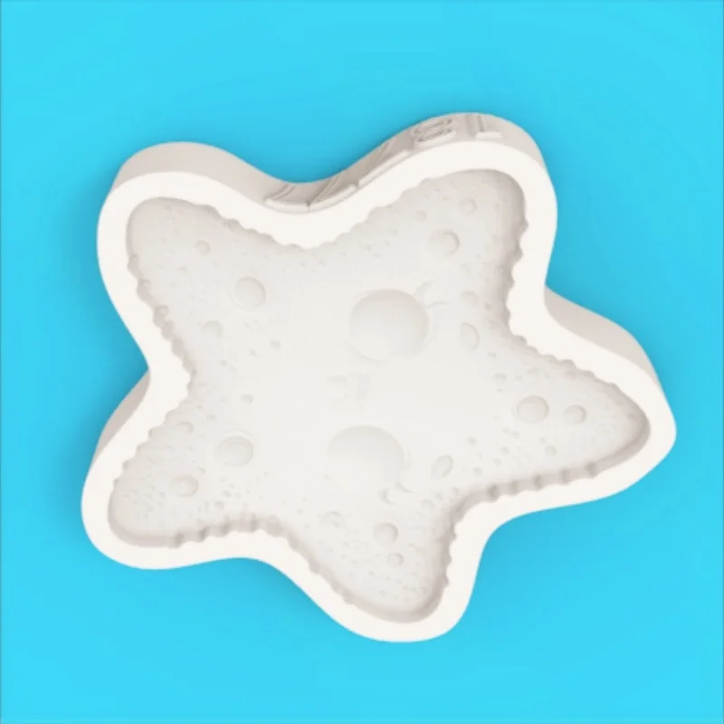 Cute Starfish Baking Mold, Chocolate Fondant Embossing Tool, Ocean-Themed Dessert Chocolate Decoration DIY Silicone Mold view 3