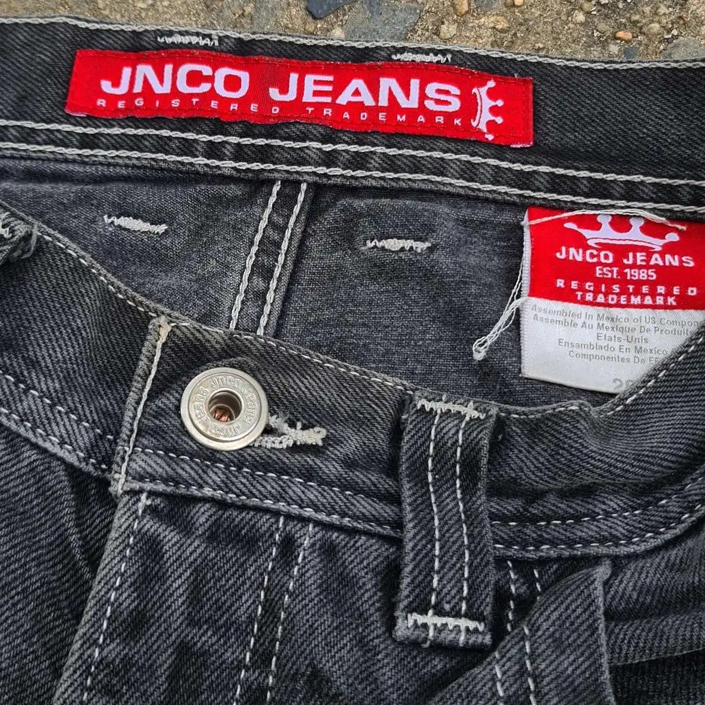 Vintage Jnco Baggy Denim Short Heren Y 2K Joggingbroek Snake Bite Patroon Hiphop Harajuku Streetwear Heren Dames Basketbalshorts