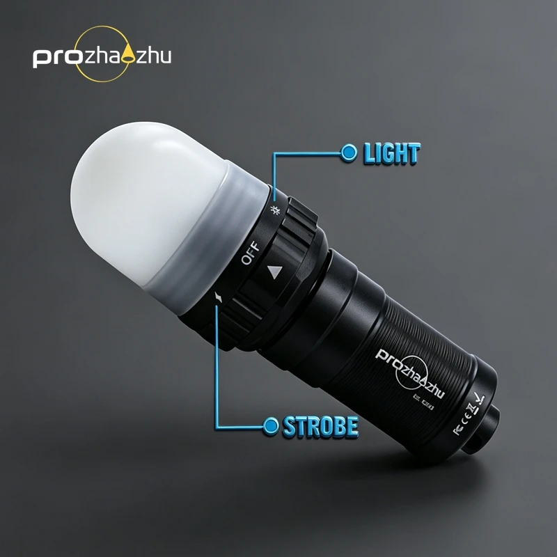 PROZHAOZHU 3000 Lumen Diving Strobe IP68 150M Alumium Alloy