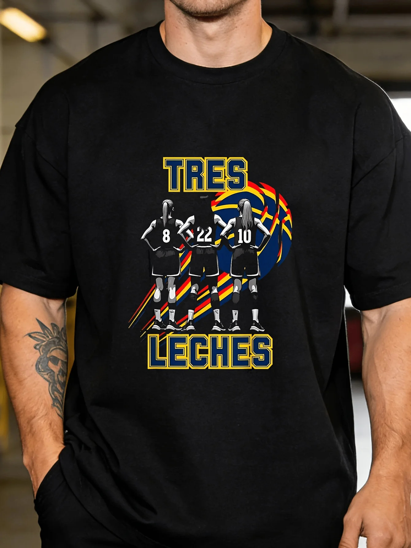 Men's & Women's Tres Leches Basketball 22 10 Jersey Number Dynamic PlayersCasual Crew Neck Short Sleeve, All-Match All Season Style, Affordable Daily Wear & Perfect Gift for Fans And Friends - 220G