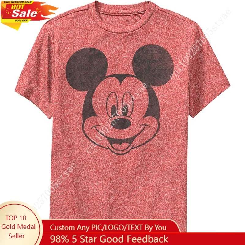 

Boy's Mickey & Friends Smiling Mickey Mouse Distressed Performance Tee