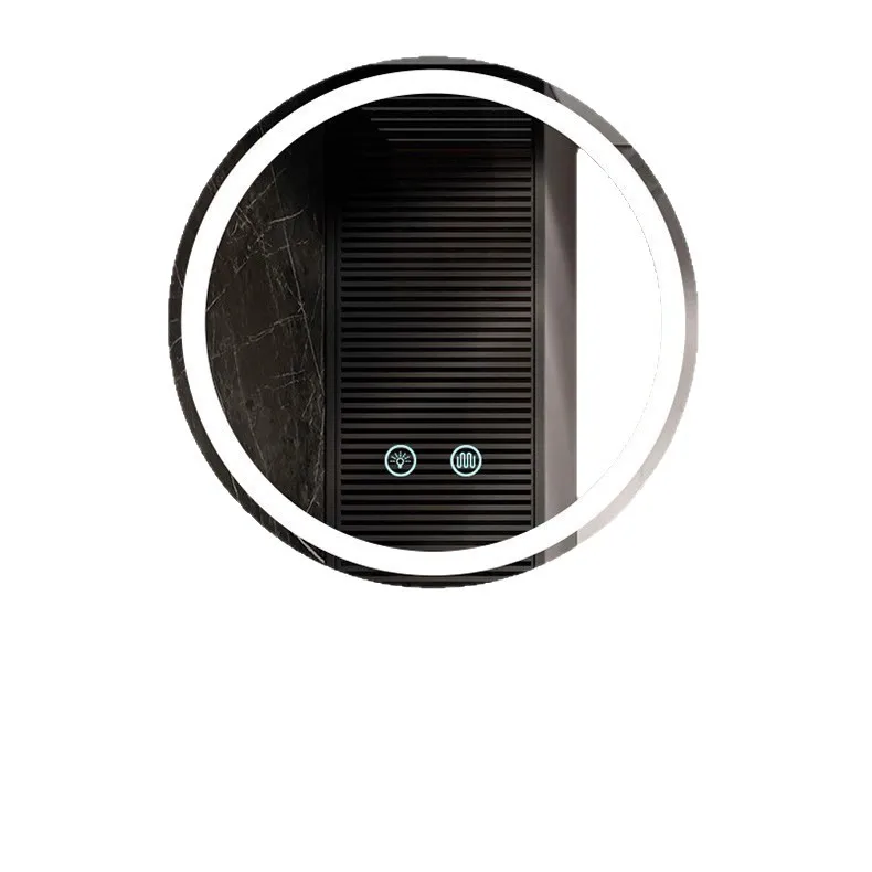 

Smart mirror bathroom led round mirror balcony bathroom wall-mounted makeup mirror with light