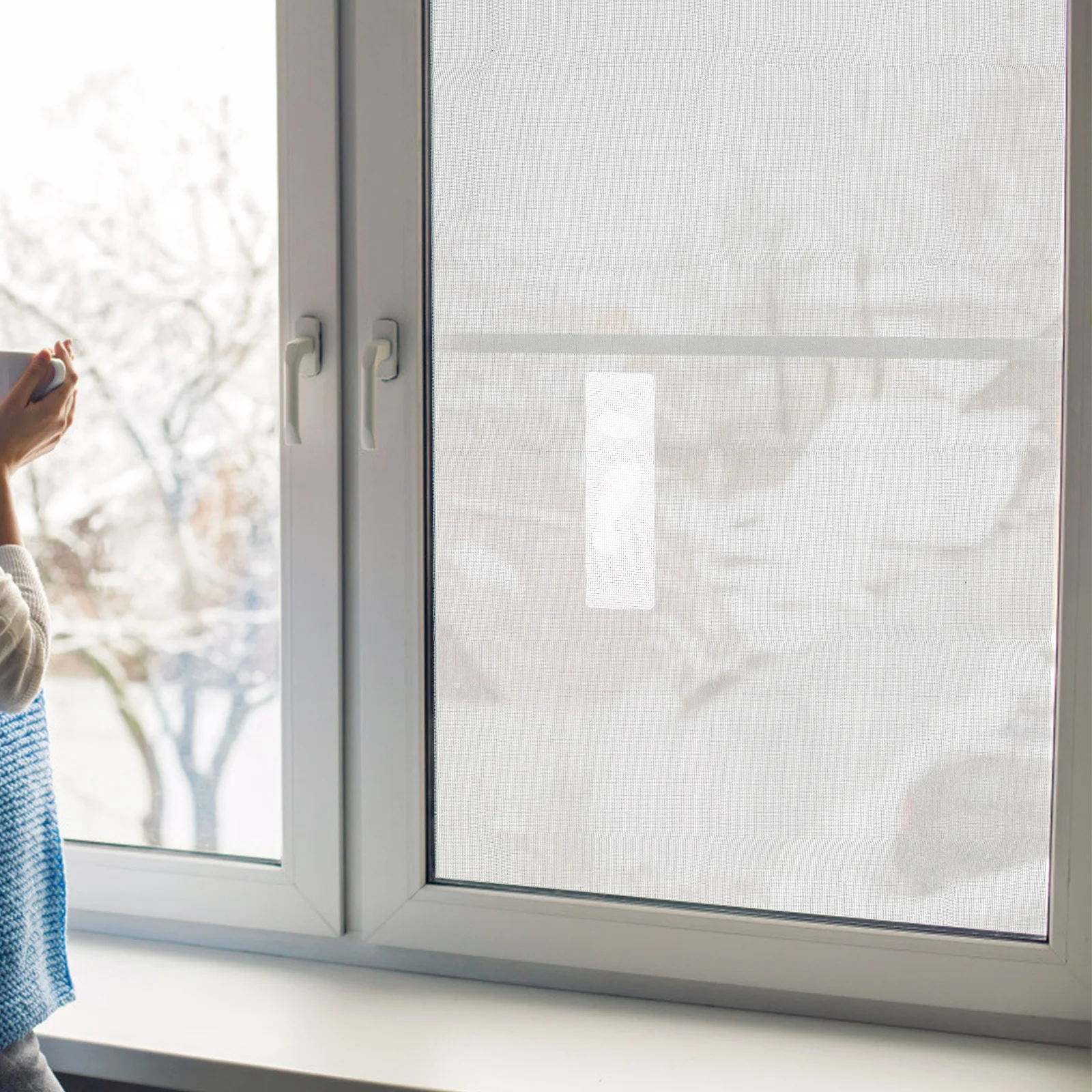 

2Pcs Window Screen Repair Patches Durable Portable Breathable Mesh Patch for Door Window Nets Home Office Use Self Adhesive