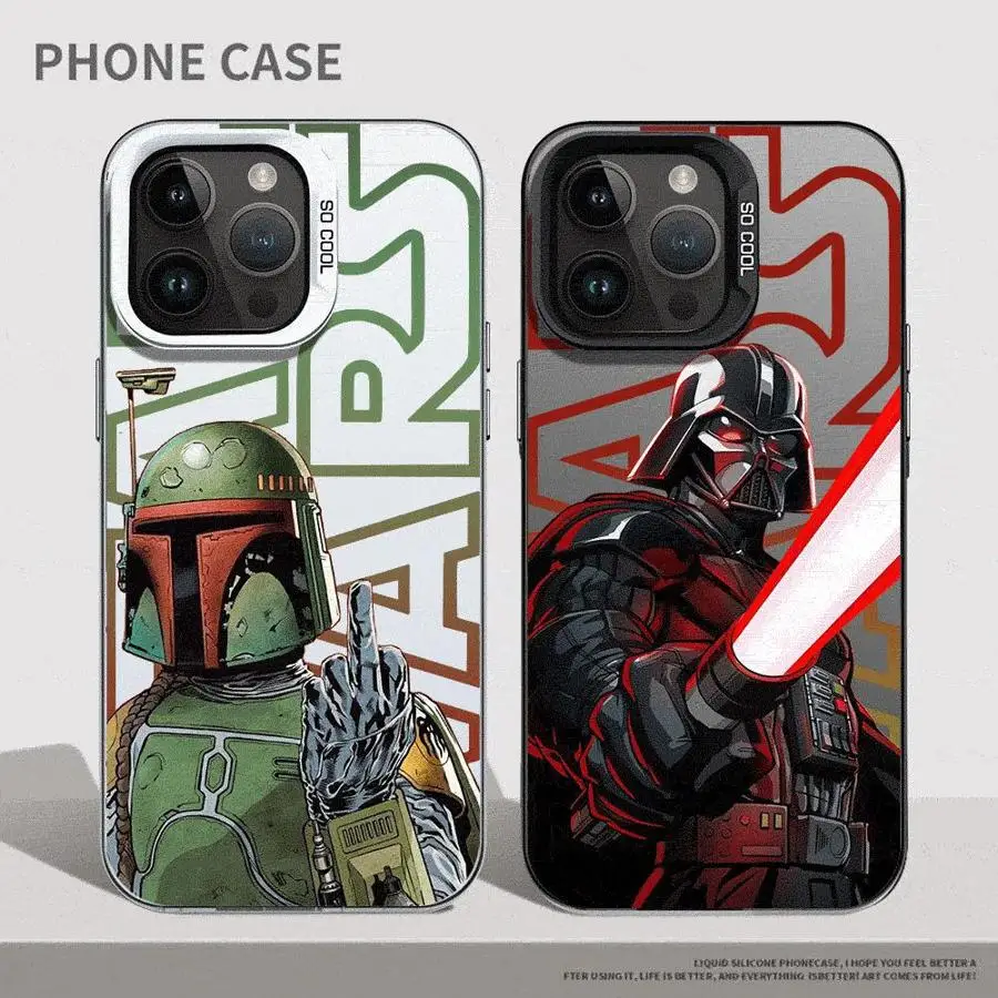 Star Mandalorians W-Wars Phone Case for Apple iPhone 15 16 Pro Max 13 14 Plus 12 11 Pro plus Matte Shockproof