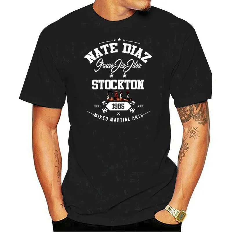 Fashion E1Syndicate Nate Diaz T-shirt Conor Mc Gregor Nick XS-5Xl Black Short Sleeve  Man Tee Shirts Tops