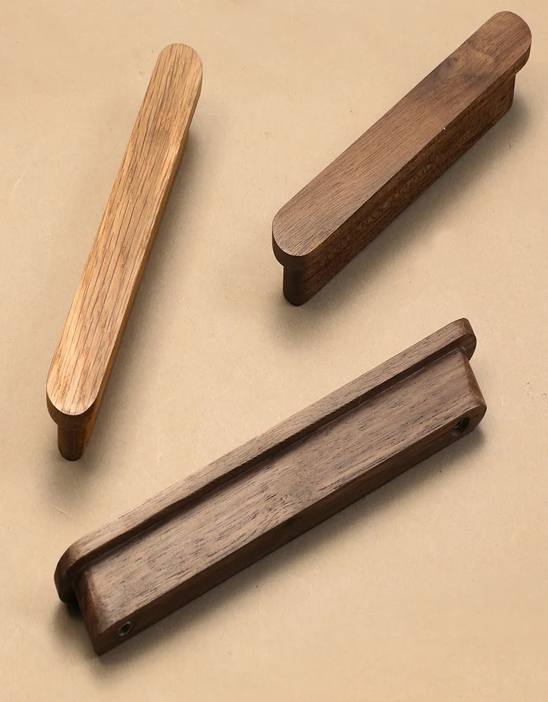 Langer Kleiderschrankgriff, Nordischer Naturholz-Möbelgriff, Schrank- und Küchengriffe, Schubladen- und Kommodenknöpfe – Detail 6
