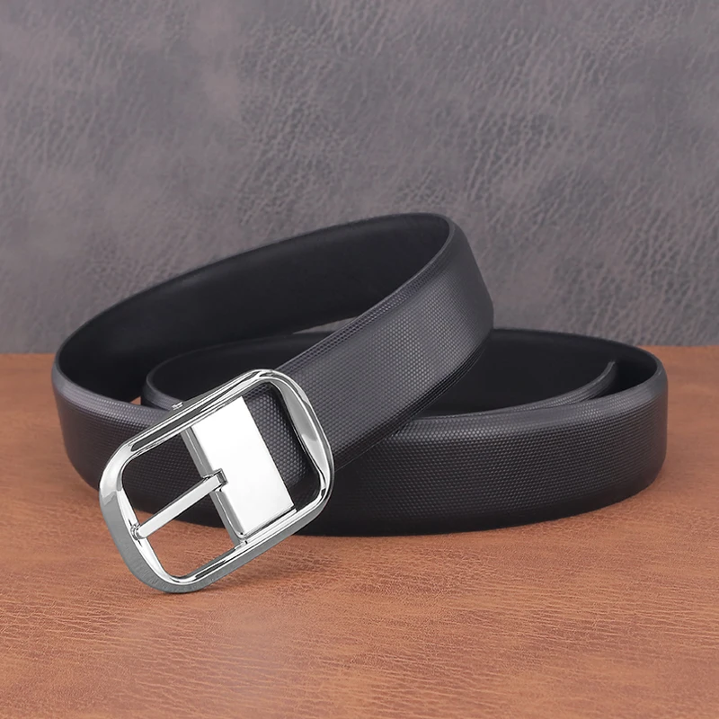 Casual white belts men Classic Pin Buckle designer leather luxury Waist strap high quality Cowskin jeans cintos masculinos B683