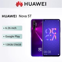 HUAWEI Nova 5T Smartphone Android Google Play Store 48MP Camera 6.26 inch 128GB 256GB ROM Mobile phones 4G Network Cell phone