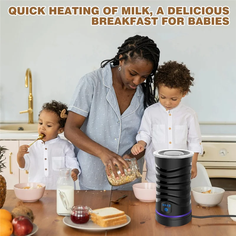 

A36T-Hot & Cold Milk Foamer Automatic Electric Frother 600Ml Capacity Silent Operation For Coffee Cappuccino Chocolatte(EU)