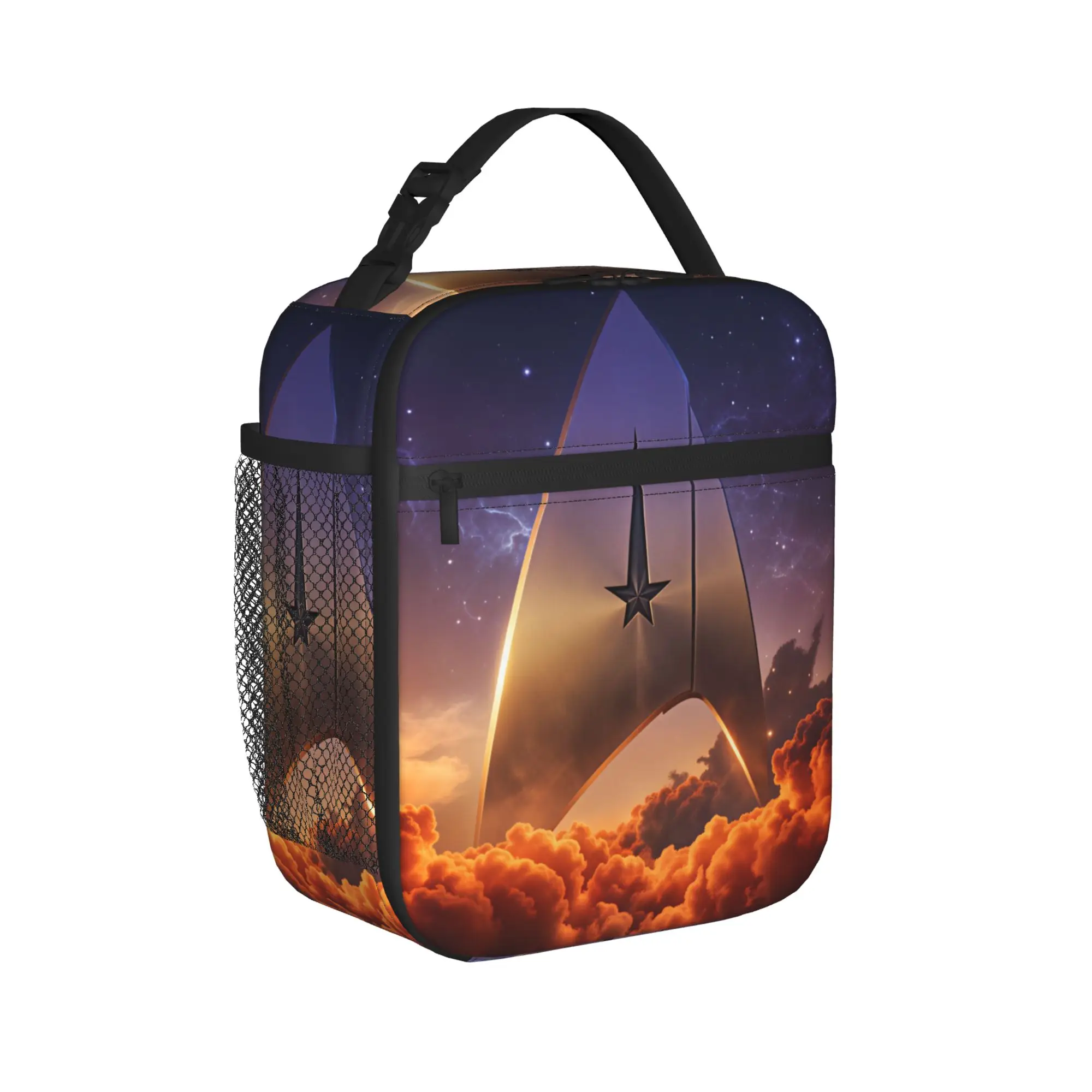 S-Star T-Trek Ship Movie  Lunch Bag  School Lunch Box For Child Custom Tote Food Bags Waterproof Portable Zipper Cooler Bag