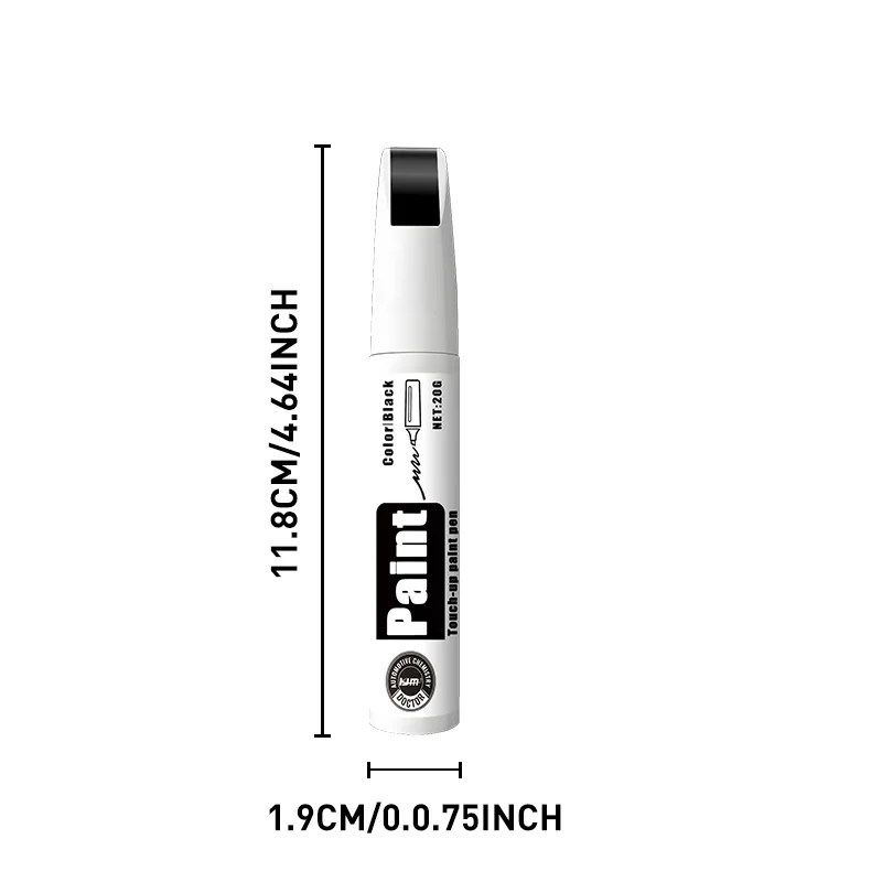 KJM Professional Car Paint Repair Pen: One-Step Black Plastic Touch-Up for Interior/Exterior Scratch Removal