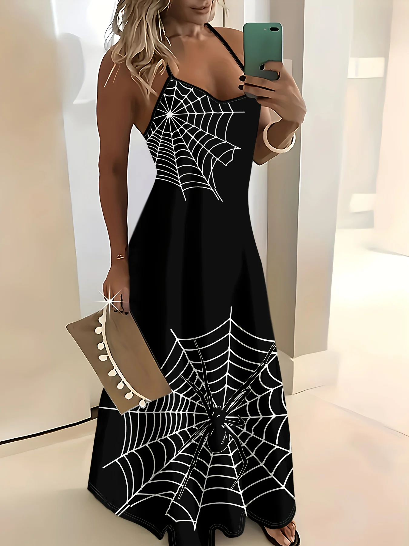 

Summer Vacation Dress Women Sleeveless Tank Dress Floral Print Mesh Net Pattern Elegant Casual Mini Dress for Beach Party