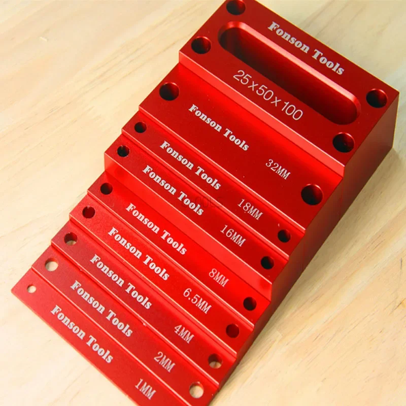 

Woodworking Gauge Block New Height Measurement Gasket Metric 9-piece Set of Gauge Height Gauges Table Saw Measurement Blocks DIY