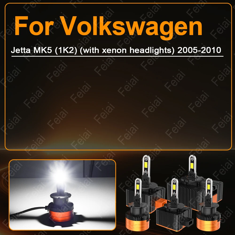 Picture 3: D2S LED Canbus Bulbs For Volkswagen VW Jetta MK5 Accessories Jetta 5 Headlights 2005 2006 2007 2008 2009 2010 HID Replacement