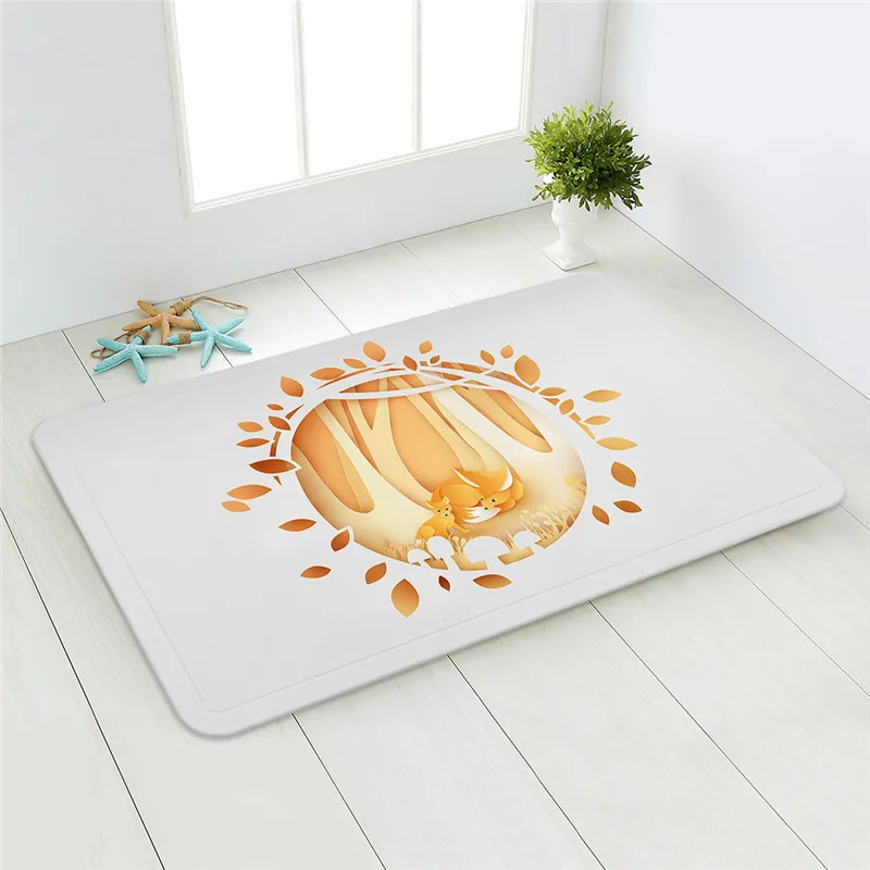 Modern kitchen mat home porch door  autumn maple leaf bedroom living room floor carpet balcony non-slip long