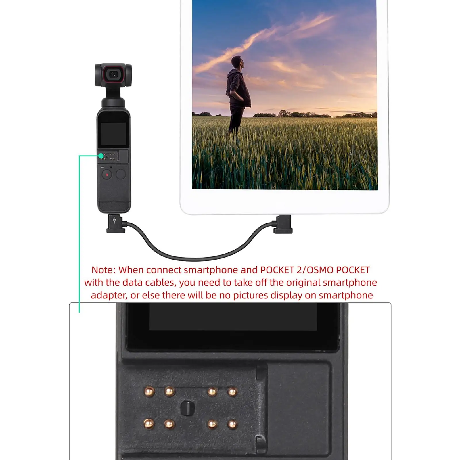 Remote Controller Data Cable Lightning Connector Nylon Extension Wire for DJI Mavic Air 2S Drone Accessories
