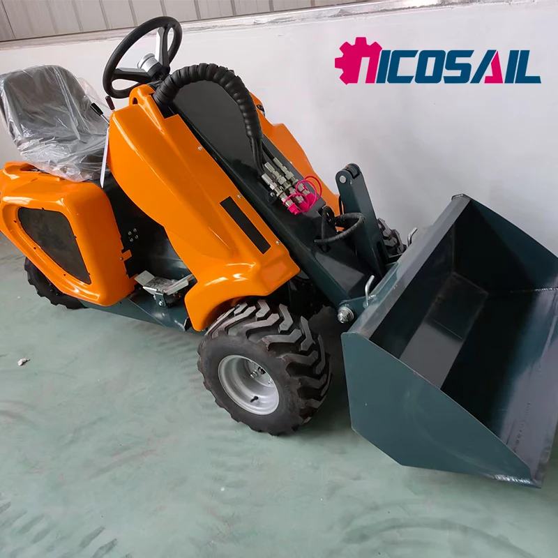

Small three wheel skid steer loader original skid steer belt EPA CE in good condition in stock