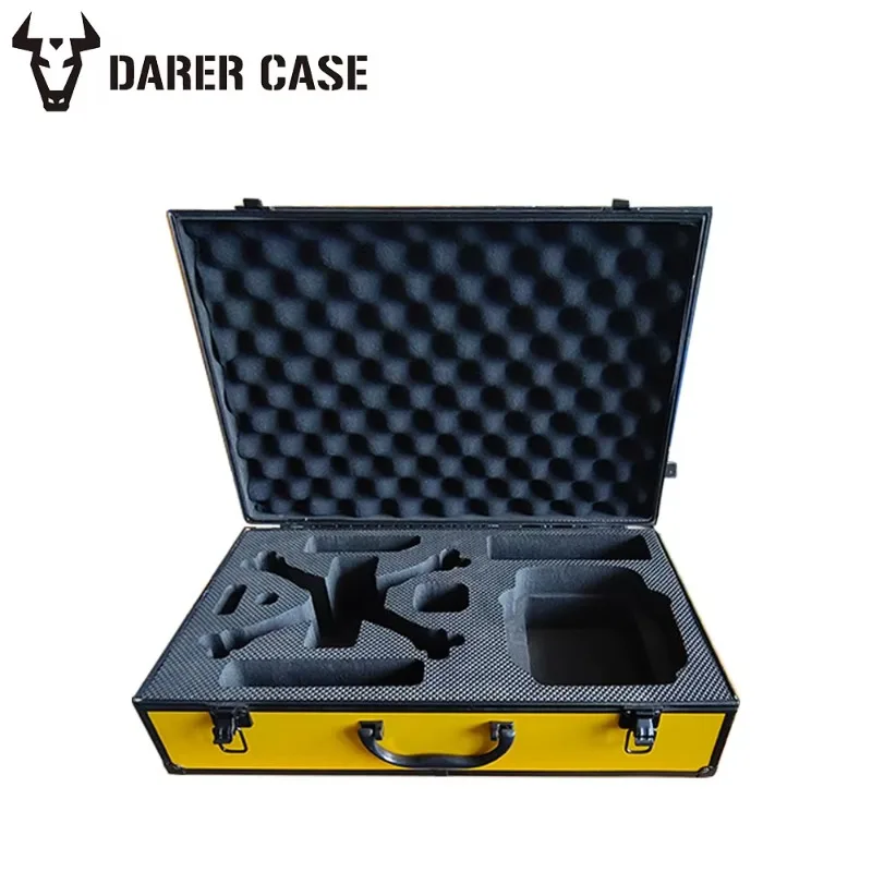 Yellow Aluminum Square Hard Shell Portable Carry Case dji Fpv Toolbox dji T20 Shell