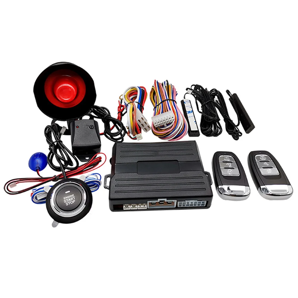 Universal Auto Start Stop Keyless Entry System with CF920 Smart LCD Key Alarm System One-button Start Remote Car Accessories