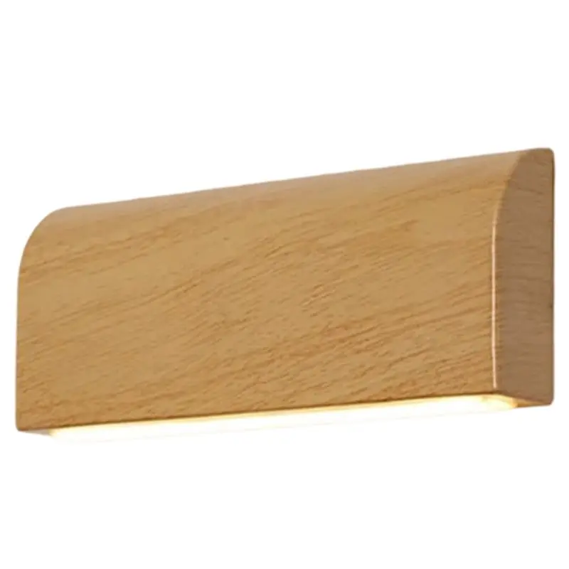 

ABMR-Скандинавский стиль, минималистичные настенные светильники для гостиной, прикроватные светильники для прихожей, цвет дерева, украшение дома, металлический настенный светильник