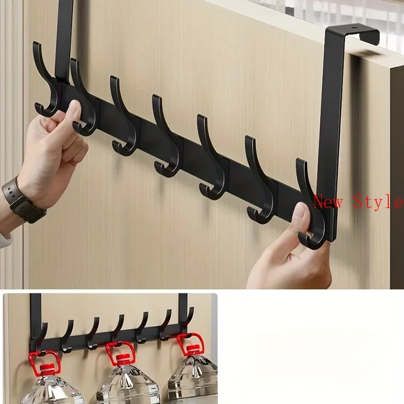 

Over The Door Keys Hooks 6 Hooks Door Hanger Wall Mounted Coat Rack for Hanging Clothes Hat Towel Wall Hanging Wall-mounted Hom