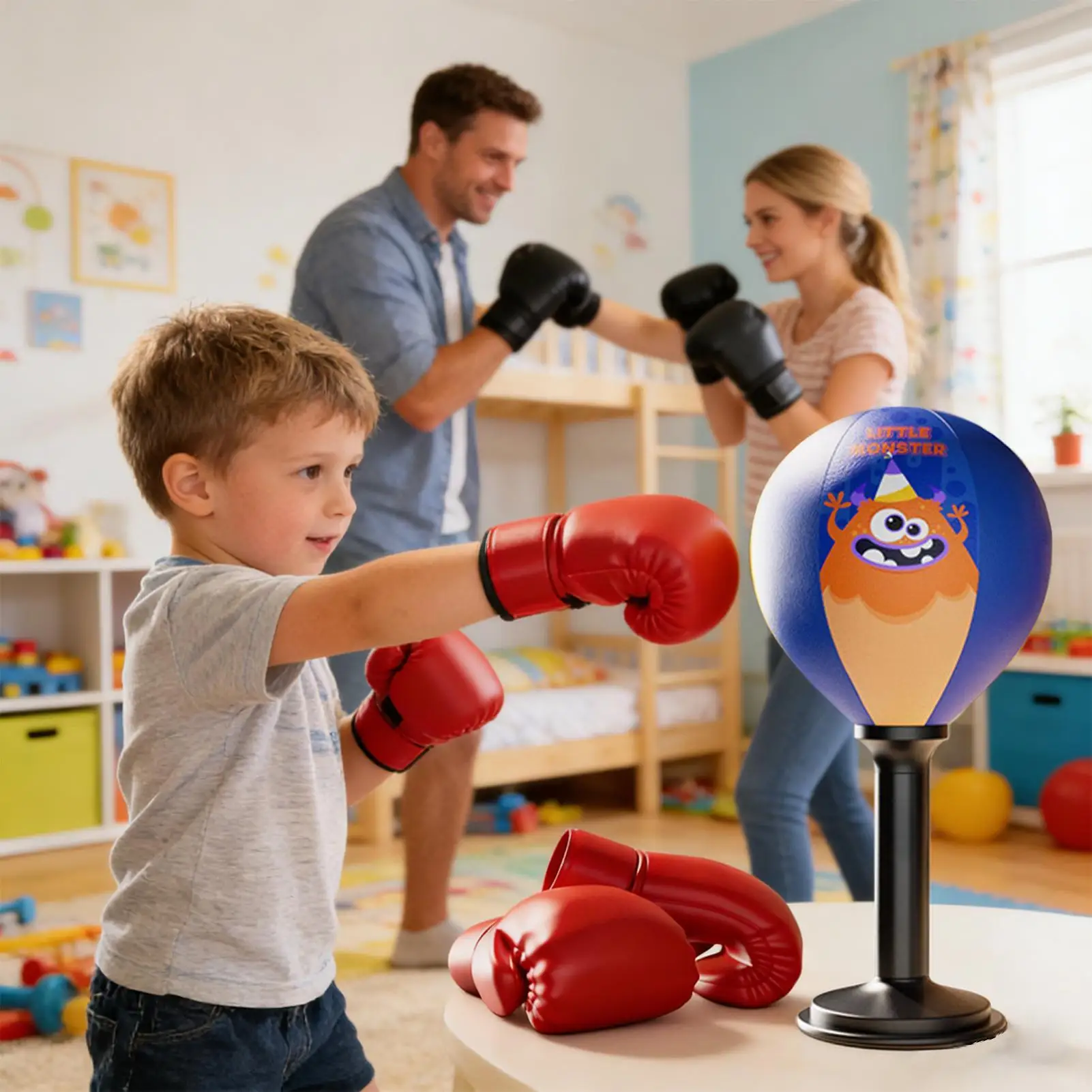 

Desk-Mounted Boxing Training Bag, with Powerful Suction Cup for Stable Use, Quick Stress Relief & Focus at Home or Office