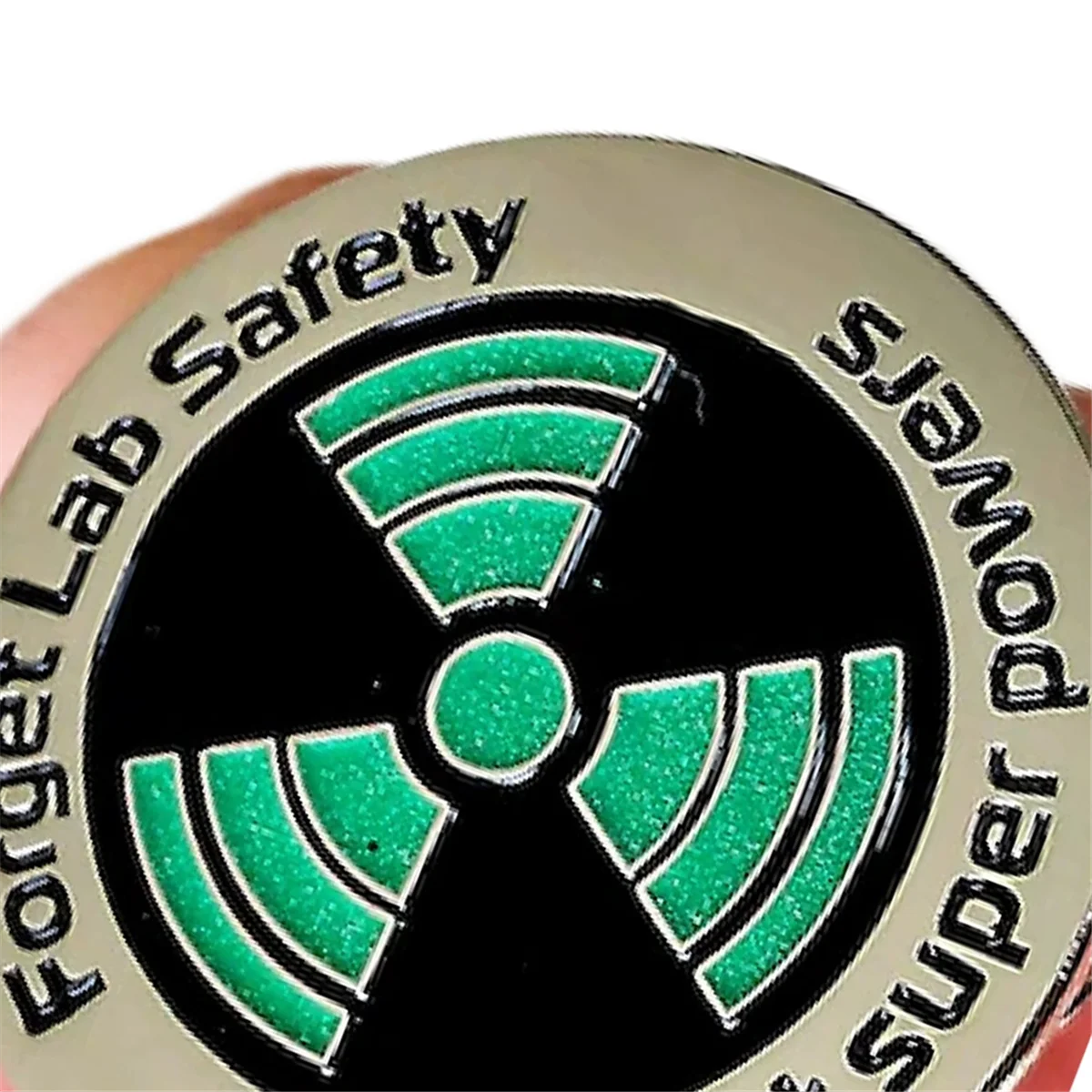 AT77 Science Enamel Pin - Glow in the Dark - Forget Lab Safety I Want Super Powers Lapel Pin Hat Pin - Funny Pin