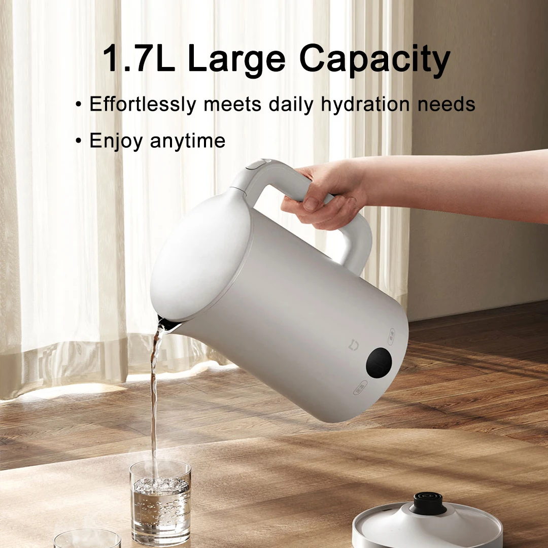 XIAOMI MIJIA غلايات كهربائية لدرجة الحرارة 3 إصدار CN مع محول، تعديل درجة الحرارة إلى 5 مستويات، الحفاظ على الحرارة 24 ساعة، 1.7 لتر #5