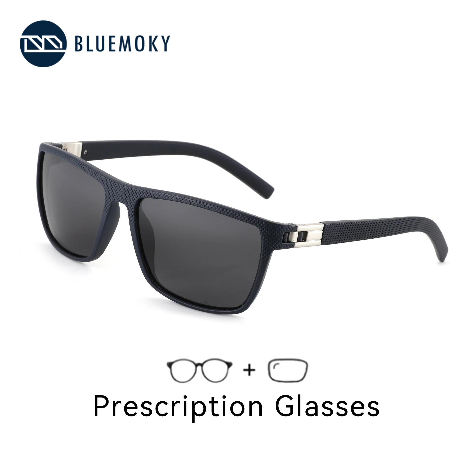 

BLUEMOKY Square Sport TR90 Myopia Polarized Sunglasses Prescription For Men Women UV400 Progressive Optical Sun Glasses