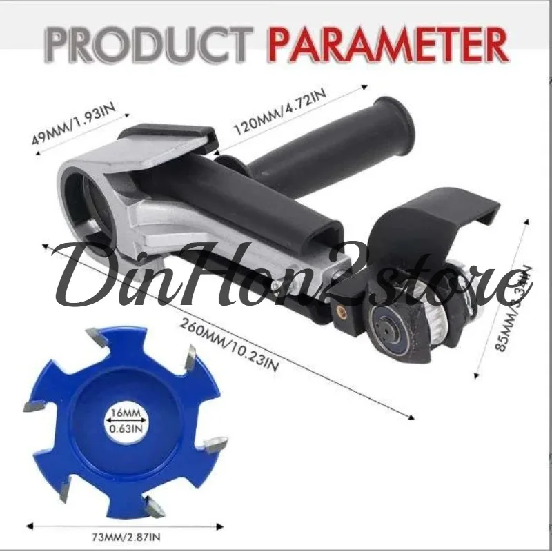 M10 M14 Handheld Woodworking Tool Angle Grinding Conversion Engraving Machine, Slotting Carving Angle Grinding Converter