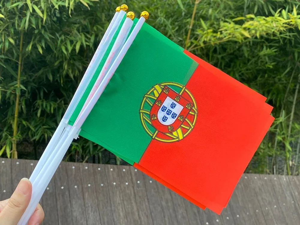 العلم الوطني التلويح باليد في البرتغال ، علم اليد ، 14x21cm