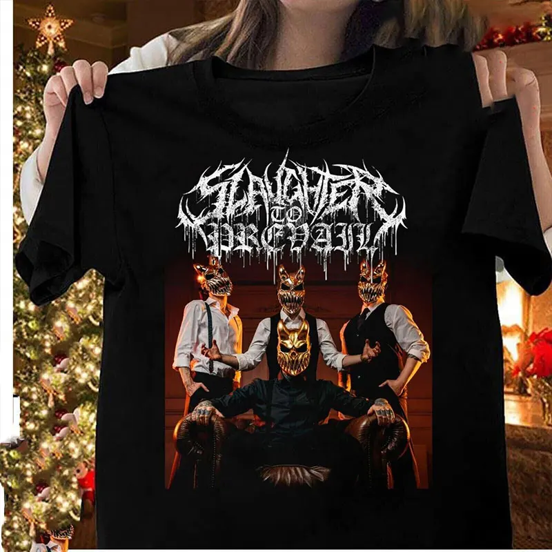 

Футболка Slaughter To Prevail Hardcore Band Music, винтажная популярная модная мужская одежда, трендовая хлопковая готическая одежда с короткими рукавами