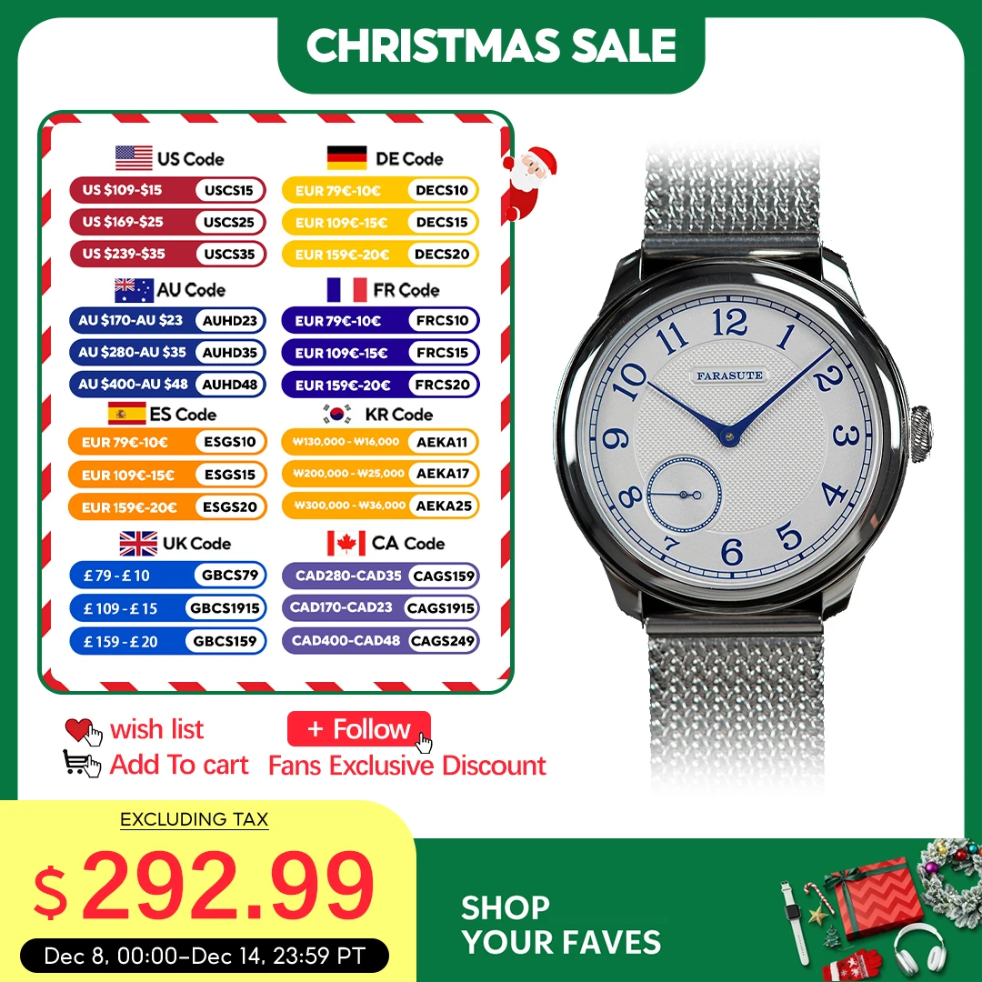 

FARASUTE Retro Power Reserve 80 hours Machinery Wristwatch For Men St17 Manual Mechanical Watch Small Second Steel Bracelet