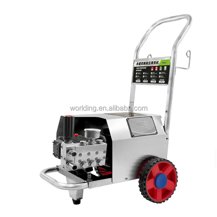 

New 3000W Heavy Duty Car Washer High Pressure Cleaning Dual Wheels High Temperature Corrosion Resistance 260V for Car Wash