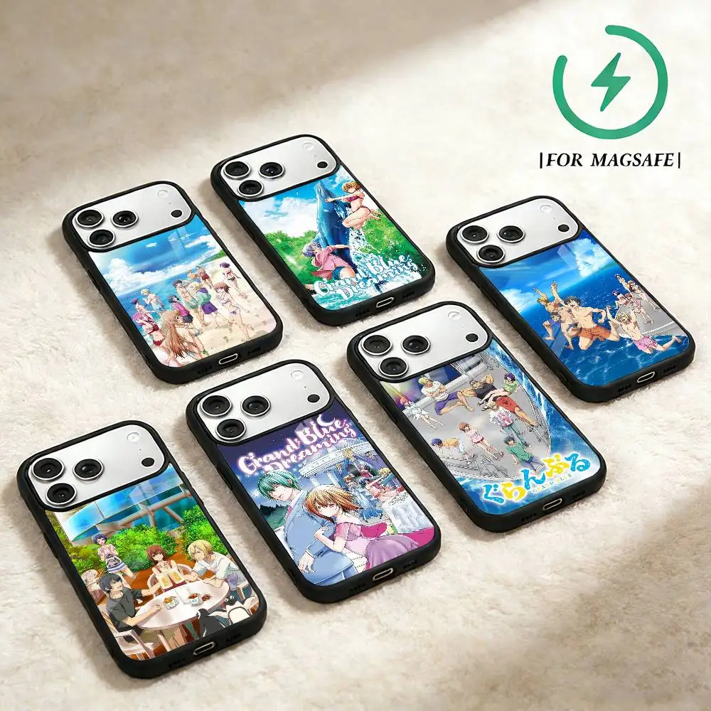 

Anime Grand B-Blue Dreaming Phone Case For iPhone 17,16,15,14,13,12,Plus,Pro,Max For Magsafe Magnetic Wireless Charge