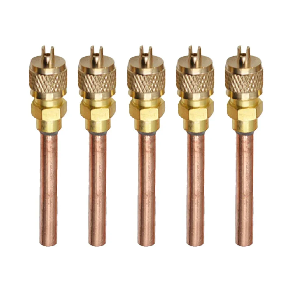 5pcs HVAC Service/Access Valve Stem Core Refrigeration Check Fluoride Nozzle Home DIY Air Conditioning Repair Tools And Parts