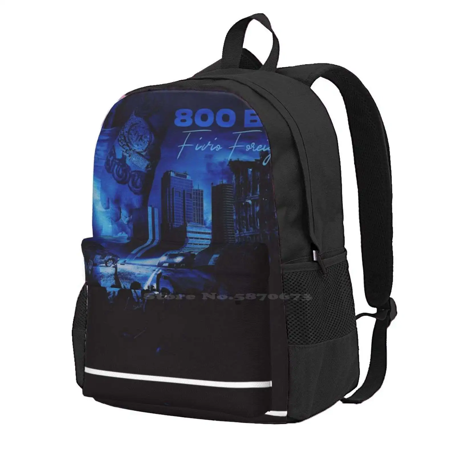 Fivio Foreign School Bag Big Capacity Backpack Laptop 15 Inch Landscape Handsome Dayes Music Classic Cool Rap Mens Walk Show