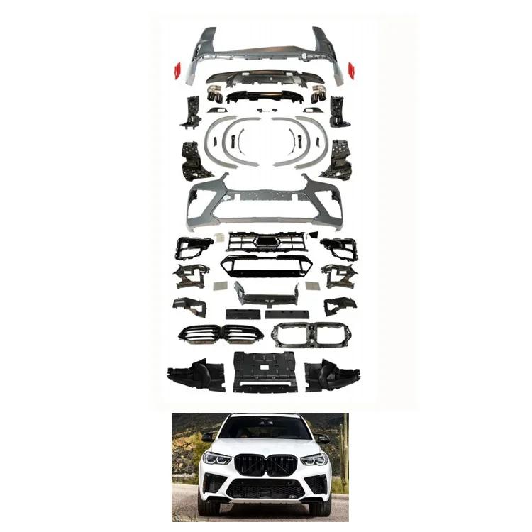 

Высококачественный комплект G05 Upgrade X5M F95 Style, решетка переднего и заднего бампера, комплекты кузова с задним диффузором для X5 2023+