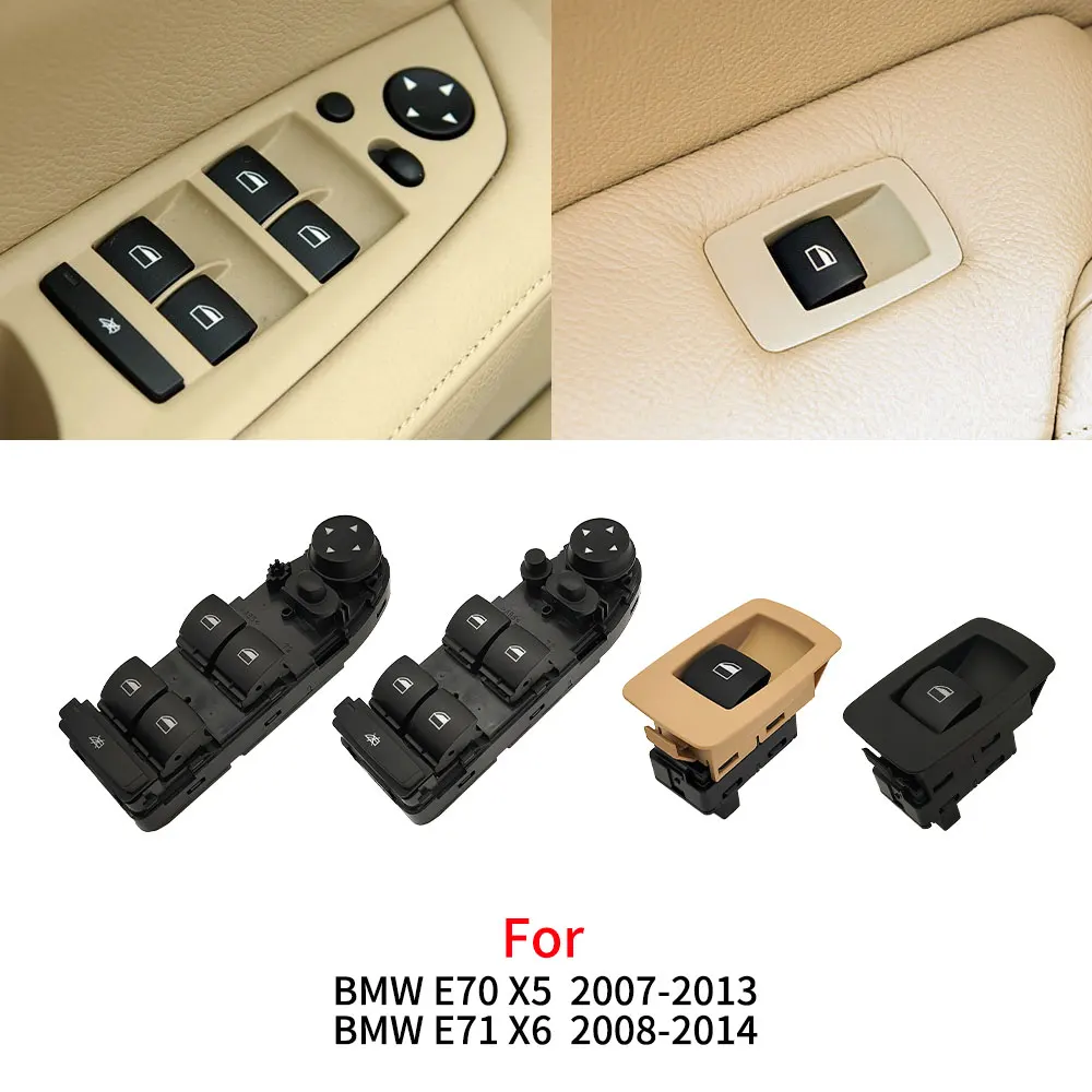 For BMW E70 E71 E72 Car Electric Power Master Window Switch Replacement For BMW X5 X6 2007-2013 61319218044 61319216048