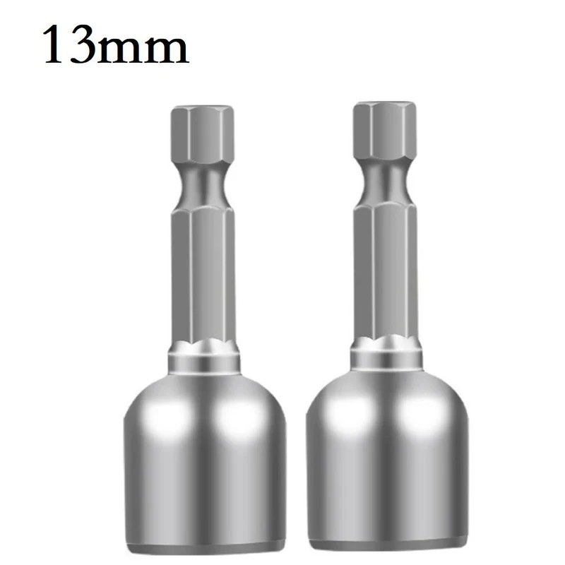 2Pcs Magnetic Nut Driver Socket, 10mm & 13mm 1/4