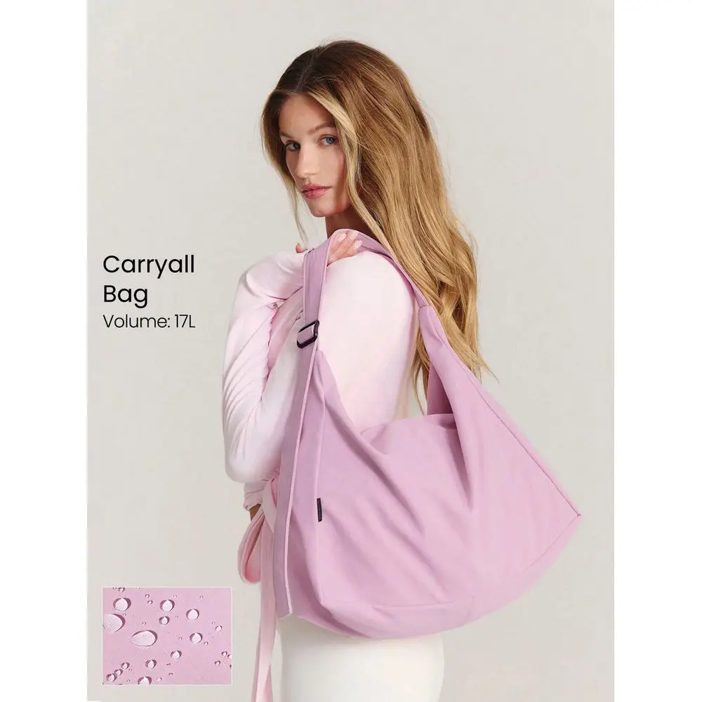 

17L Unadjustable Textured WaterResistant Shoulder BagFall Winter