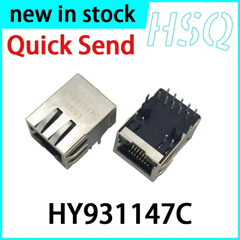 1PCS HY931147C Gigabit Network Interface Socket RJ45 Horizontal Network Isolation Transformer with Variable Voltage