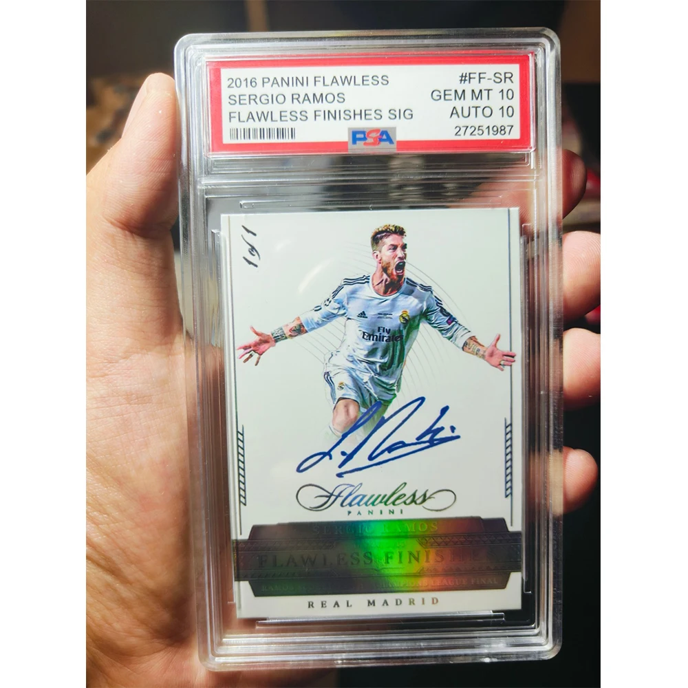 PANINI DIY Homemade Rating Card Brick Messi Ronaldo Mbappe SERGIO RAMOS GARETH BALE Laser signature football boy birthday gift - view 6