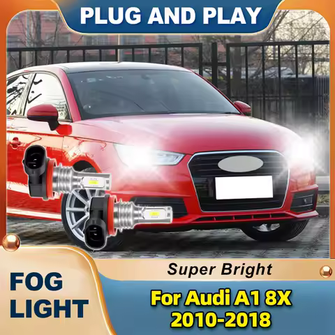 2PCS H11 Car Fog Lights Super Bright LED Bulbs 12V 6000K White 60000LM 220W Auto Car Lamp Fit For Audi A1 8X 2010-2018