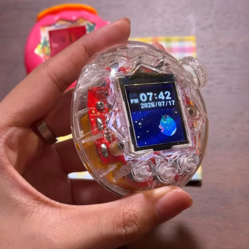 Paradise Replacement Cover Color Block Laser Glitter Transparent Protective Case For Tamagotchi Paradise - view 4